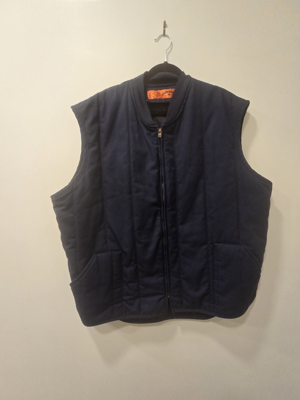Red Kap Men's Navy Blue Quilted Work Vest Size 3XL Long Tall 3XLT VT22NV3